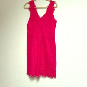 Shoshanna Lace Pink Lace Dress